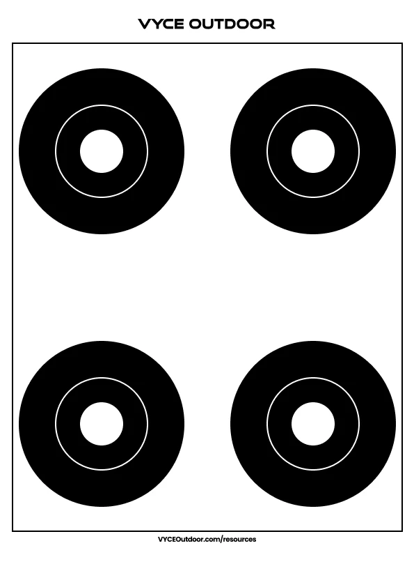 Free printable PDF dot and circles target shooting drill