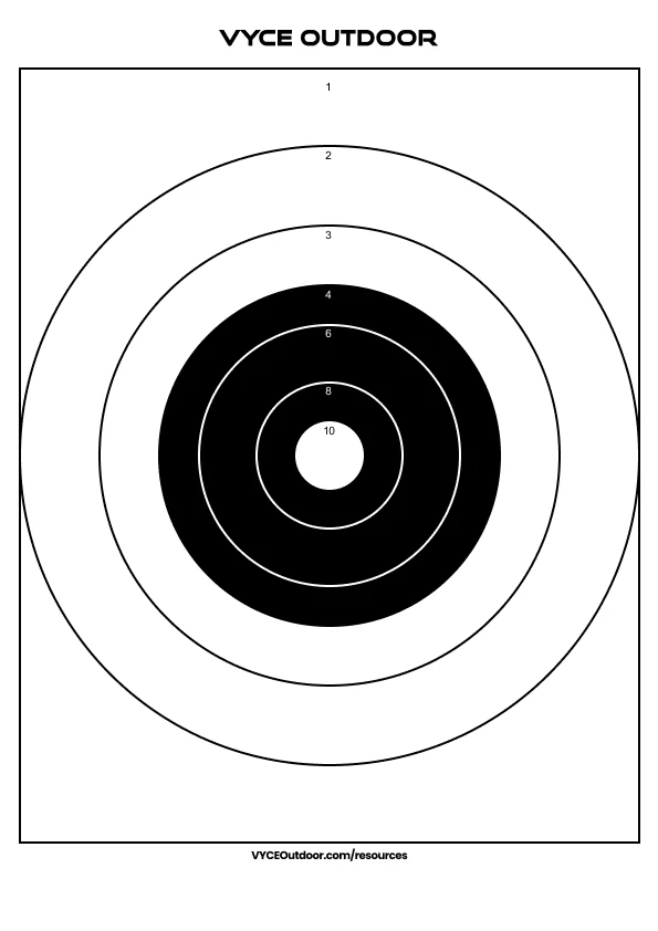 Free printable PDF circle target for shooting