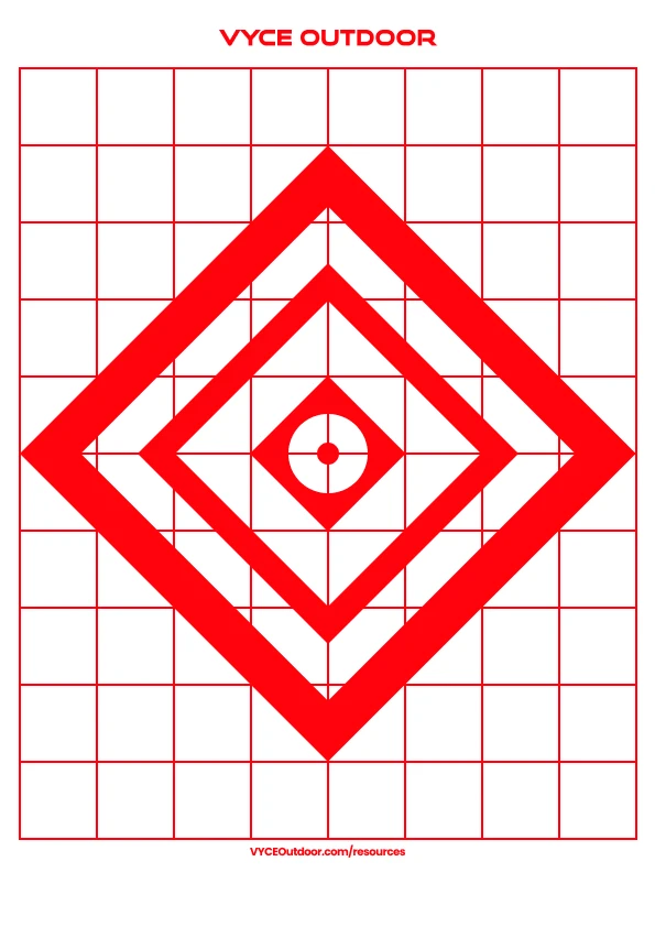 Sight-in target for rifles and pistols with bullseye PDF