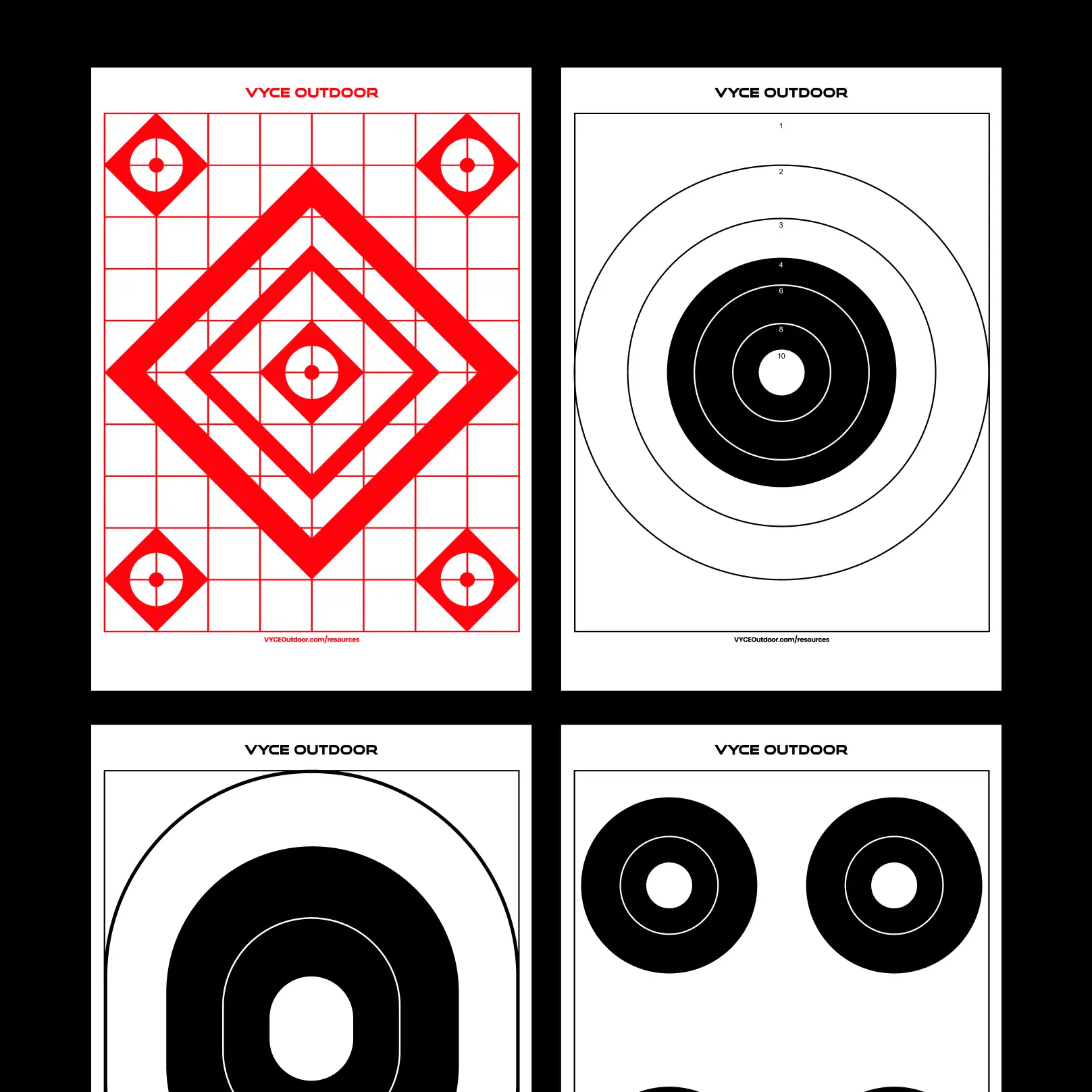 Free printable shooting targets